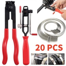20Pcs CV Joint Boot Clamp Pliers with CV Boot Clamps Kit Ear Type Banding Tool