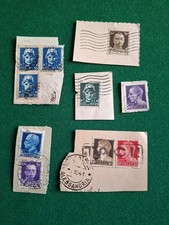 Lotto di 10 Francobolli Regno d'Italia - Serie Imperiale del 1929 su Frammento. 