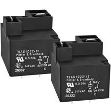 T9AS1D22-12 Relay 30A 4-Pin PCB or Panel Mount for HVAC Power Supplies
