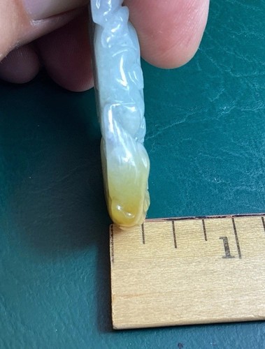 Light Green 2 Sided Jadeite 2 Goldfish translucent Pendant - Picture 9 of 13