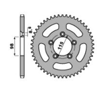 CORONA PASSO 420 48 DENTI PER KTM SX 65, HUSQVARNA TC 65 ENTRA PER APPLICAZIONI