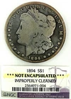 1894 P Morgan Silver Dollar $1 - Key Date - NGC Certified Authentic / Cleaned