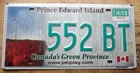 2012 PRINCE EDWARD ISLAND LICENSE PLATE 552 BT