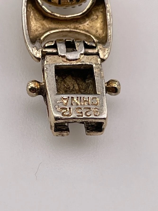 PULSERA TENIS PRIME ART ORO SOBRE PLATA 925 DIAMANTE ACENTO 9,4 MM 7,5" 2507 Foto 4 de 4