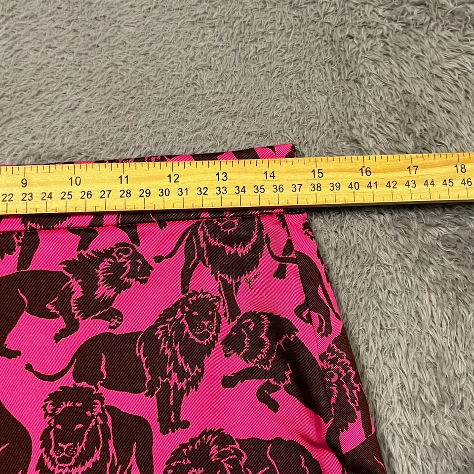 J. Crew 裙女式 4P 小粉色狮子印花背面拉链衬里 — 第 2/4 张图片