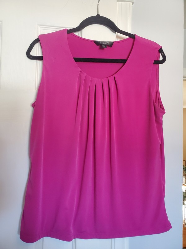 Kasper Women’s Pleated Blouse Pink Size Large