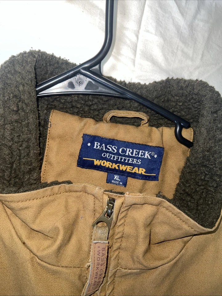 Colete de trabalho vintage Bass Creek Outfitters Sherpa forrado de lona de pato - Masculino GG - Imagem 3 de 4
