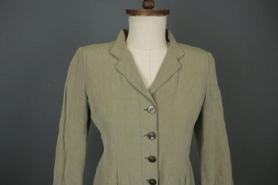 Chaqueta Blazer Armani Collezioni Lino Tostado Tres Botones Un Pecho Talla 42 Foto 2 de 4