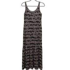 Tomas Maier Uniqlo Palm Tree Print Sleeveless Tank Maxi Dress Large Vacation