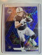 Panini 2025 Mosaic Football Brock Bowers Las Vegas Raiders Blue Prizm #5