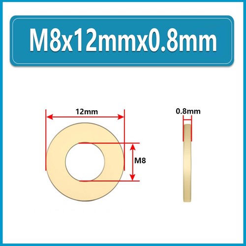 Rondelle piatte in ottone M3 M4 M5 M6 M8 M10 M12 per bulloni e viti occhiello ispessimento - Foto 51 di 72
