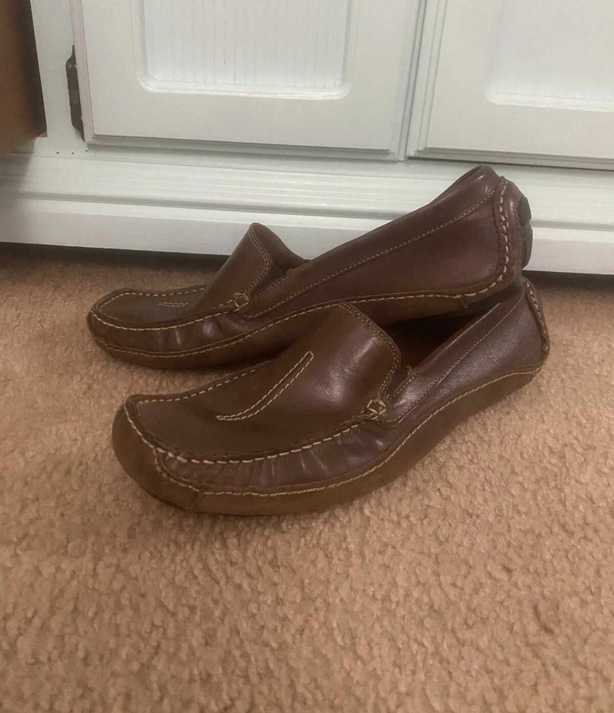 MOCASSINO SLIP ON CLARKS MANSELL PELLE MARRONE 87706 GUIDA MOC SCARPE CASUAL 11 5