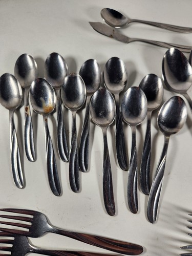 41 Piece AHCo Stainless Flatware Japan Used As Is - Picture 11 of 14