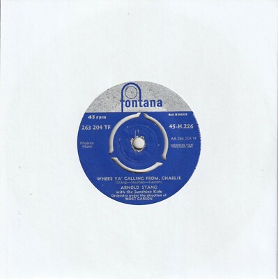 Arnold Stang - Where Ya' Calling From, Charlie (Fontana 1959) 7'' Single