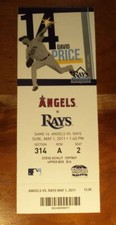 2011 Tampa Bay Rays FULL Season Ticket Alex Cobb MLB DEBUT vs. Angels