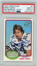 RANDY WHITE 1997 Topps Stars Reprints #9 Signed Certified Autograph PSA 9 Pop 1