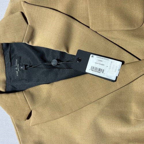 Rag & Bone Womens Camal Notch Lapel Double Button Nancy Short Blazer Size 0 - Picture 7 of 14