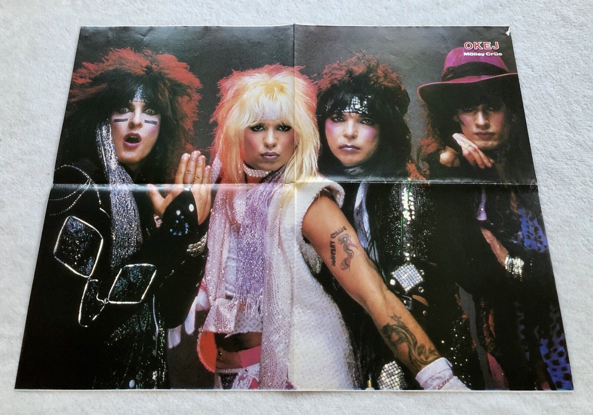 MÖTLEY CRÜE 1985 Vince Neil Sixx Tommy Lee Swedish Poster