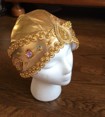 Professional Ballet Variation Solor Gold AB Headpiece Hat YAGP Men Boys YAGP O/S