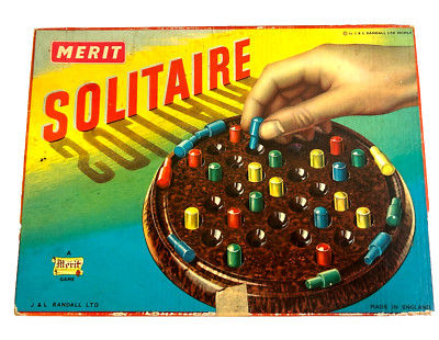 Merit Solitaire Board Game J&L Randall Bakelite Cat. No. 6391 Made in England