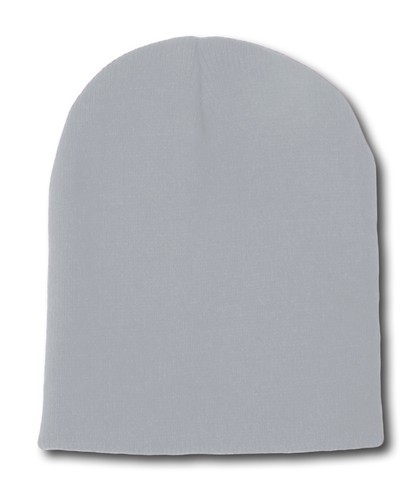 12 Short Beanies Wholesale- Grey 
