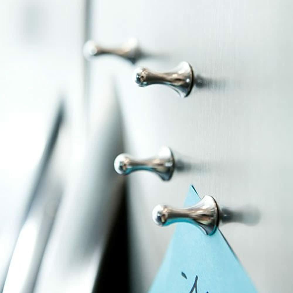 12 Silver Sleek Anodized Aluminum Push Pins Perfect