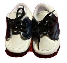 Vintage Baby Deer Size 2 Designer Infant Soft Sole Shoes Leather Laces