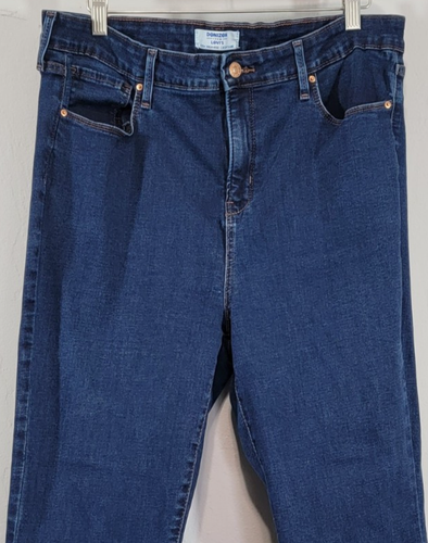 Denizen Levi's Women 18 Ultra High-Rise Crop Flare Blue Denim Jeans Stretch - Picture 3 of 13