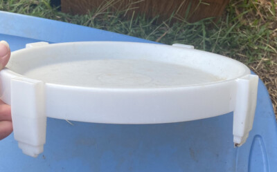 Vintage Tupperware Divide A Rack Pie Stackers Tray Holder White 2-3/4'' 10-1/2'' 