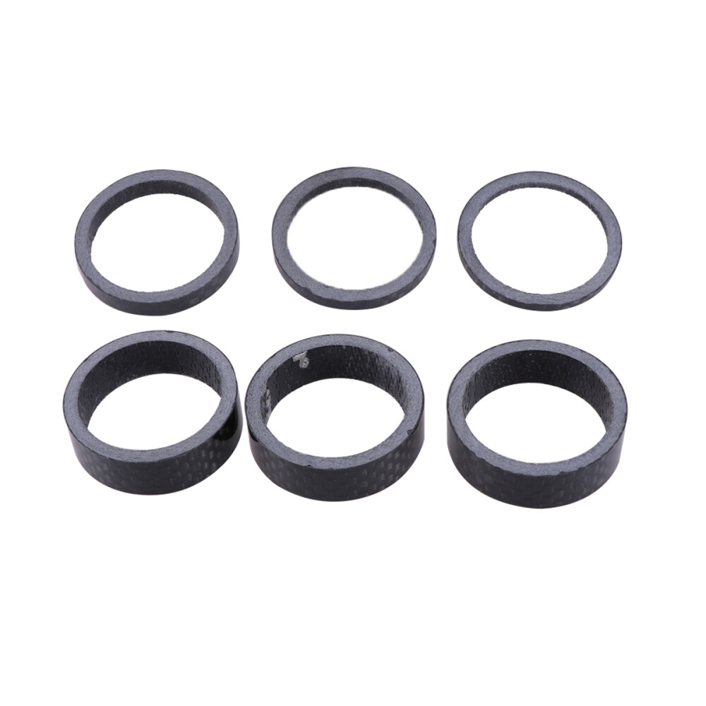 6 Pcs Carbon Fiber Headset Spacer Stem Spacers Mountain Road Bikes eBay