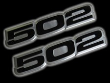 Vms 2 Chevy 502 Ci Cubic Inch Engine Ho Big Block Aluminum Emblems Black Silver