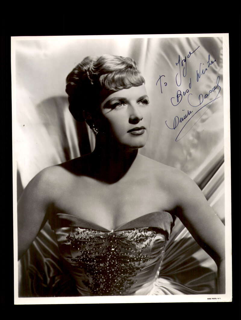 Denise Darcel JSA Coa Signed 8x10 Photograph Autograph