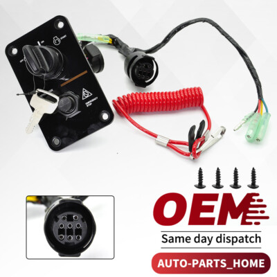 For Yamaha Boat Outboard Single Engine Ignition Key Switch Panel 704-82570-12-00
