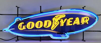 Goodyear Tire and Rubber Company Neon Sign - Tires - Auto Service - Blimp