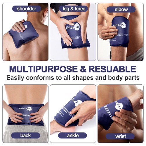 Ice Packs for Injuries Reusable, Gel Cold Pack for Knee Neck Shoulder Ankle E... - Picture 4 of 6