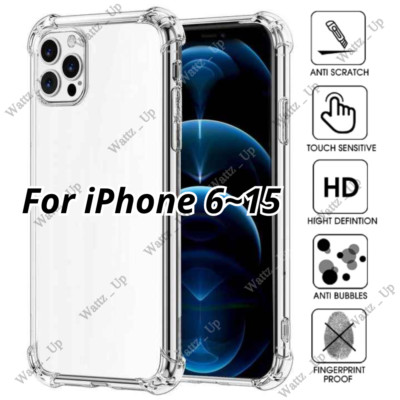 Clear Case Shockproof Cover for iPhone 15 14 13 12 11 Pro Max XS XR X 8 7 6 Lot