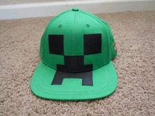 Minecraft CREEPER Baseball Hat Youth One Size Green Adjustable Embroidered JINX