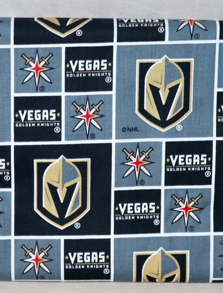 Vegas Golden Knights ~ Block Pattern NHL Cotton Fabric 1/4 Yard 9” X 44” New - Image 4 of 4