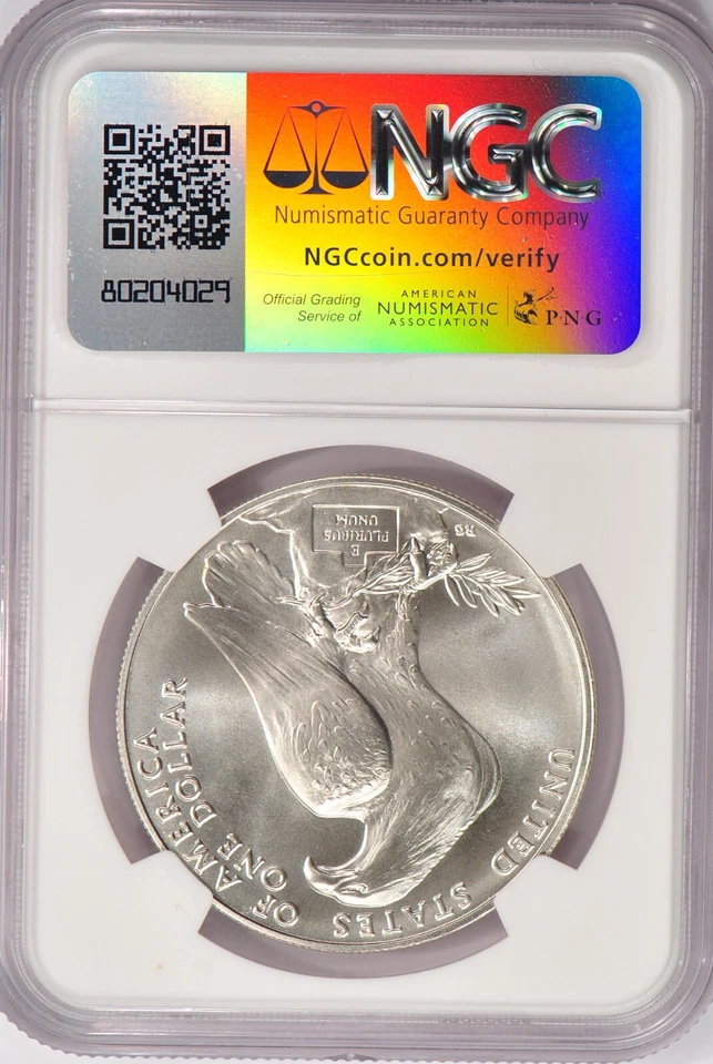 1984 P Olympics Commemorative Silver Dollar NGC MS 70 Modern Coliseum $1 - Image 2 of 2