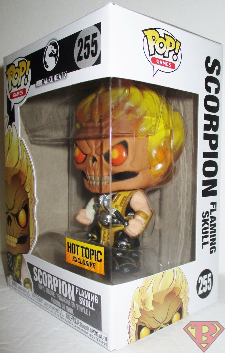 SCORPION FLAMING SKULL Mortal Kombat Pop Games Vinyl Figure