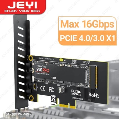 JEYI NVME SSD to PCIE X1 Adapter Card, 2280 SSD PCIe