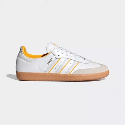 [ID1479] Adidas Men's SAMBA OG Crystal White/Yellow *NEW*