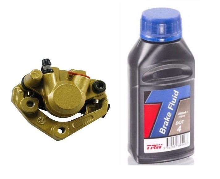 Liquide et plaquettes de frein avant pour réparer un étrier bloqué de Peugeot V-Clic