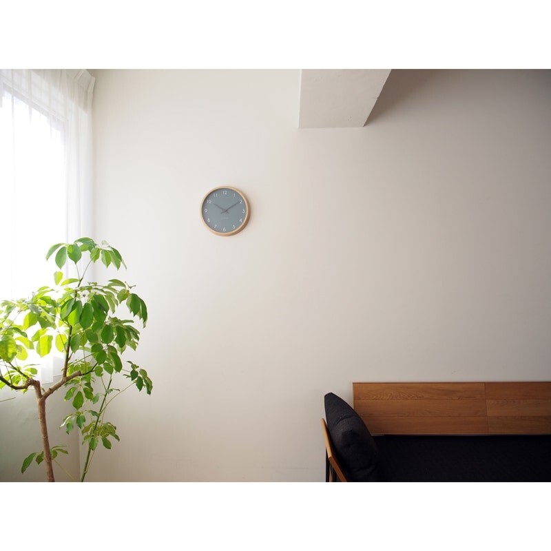 Lemnos Wall Clock PC24-03 BL Analog Campagne Couleur Blue φ294