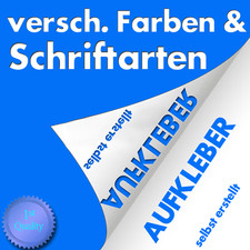 Nach Maß erstellen Wunschtext Aufkleber selbst gestalten Beschriftung Schriftzug