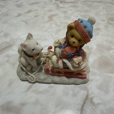 Vintage Cherished Teddies Erica - Friends Are Always Pulling For You Bear Dog