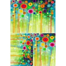 A4 Decoupage Paper 3 RAINBOW GARDENS | Paper Designs Italy Rice Paper Craft