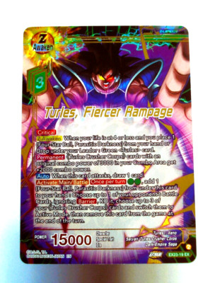Turles, Fiercer Rampage EX23-19 EX HOLO-FOIL Premium Z Dragonball Karte