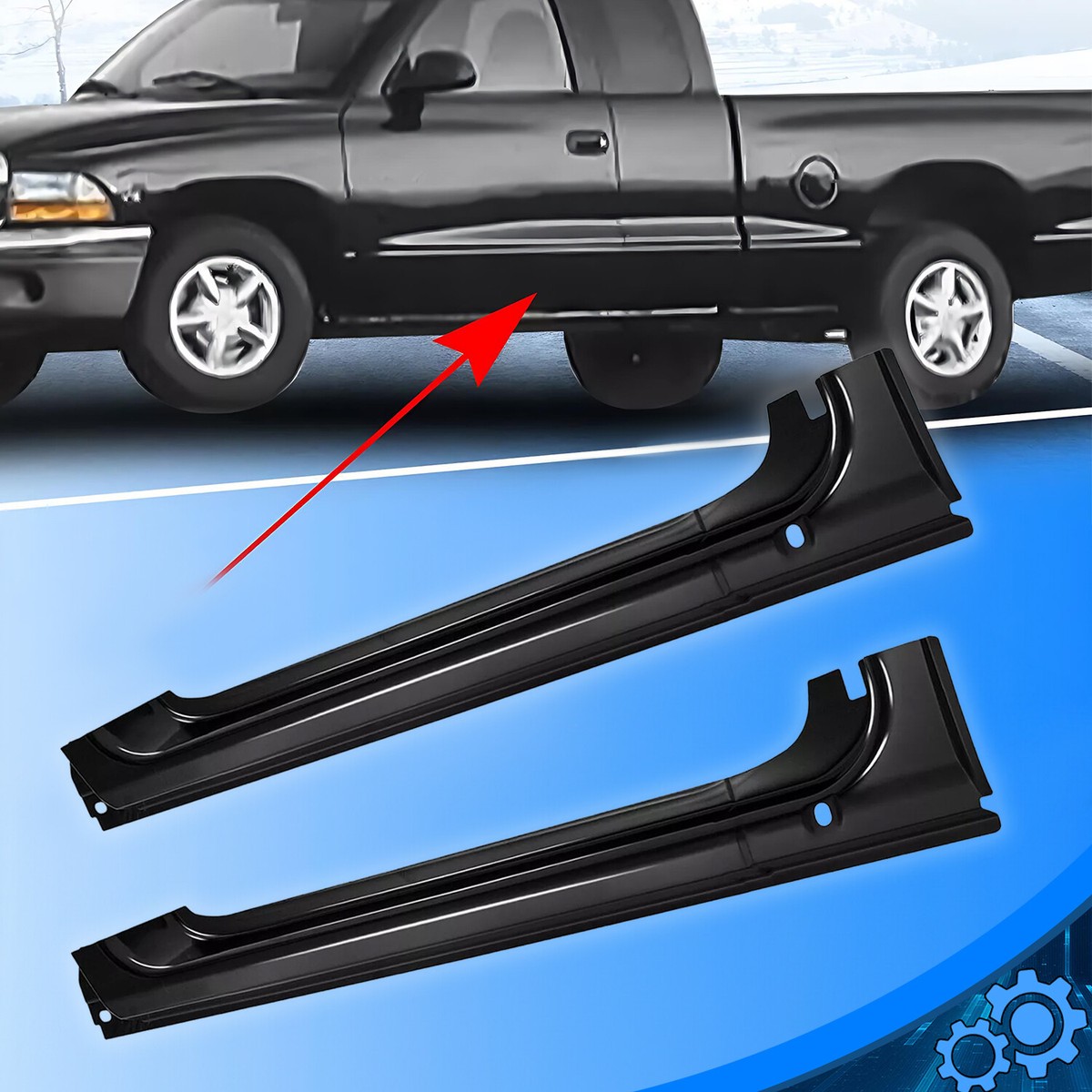 Rocker Panel For 1997-2004 Dodge Dakota 2 door Extended/Standard