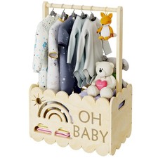 Wooden Baby Shower Crate Closet, Wooden Baby Shower Crate Closet, Boys and Gi...
